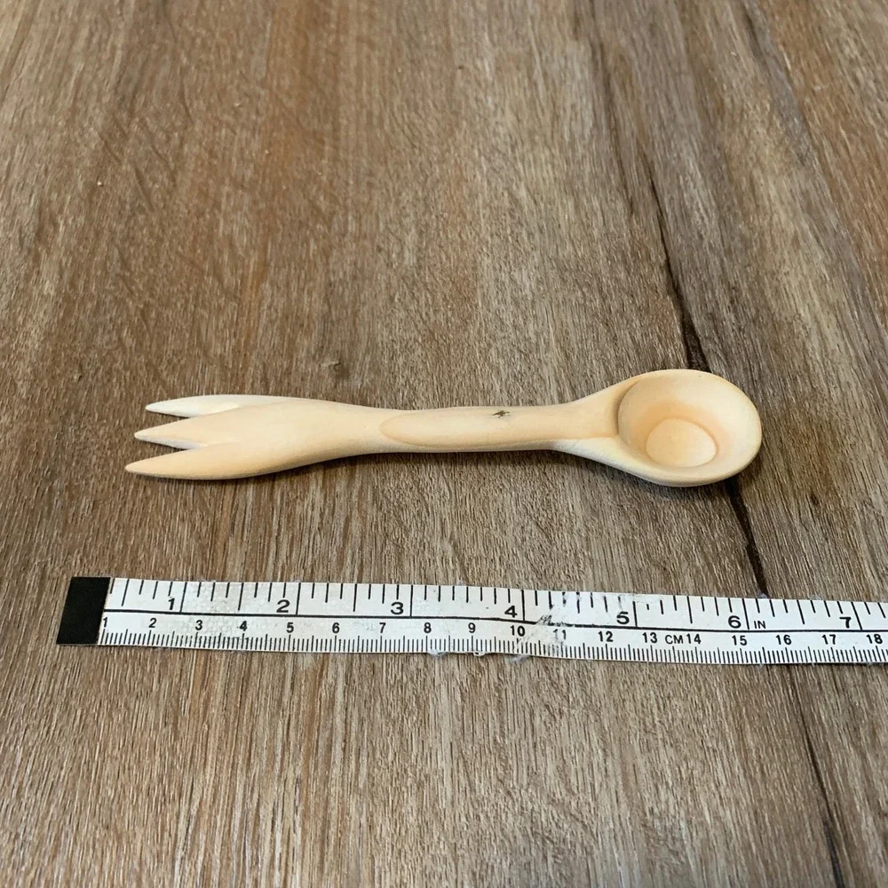 Handmade Birch wood spork - 6 inches - handcrafted - USA